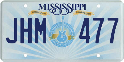 MS license plate JHM477