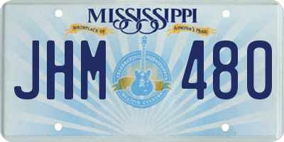 MS license plate JHM480