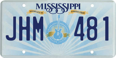 MS license plate JHM481