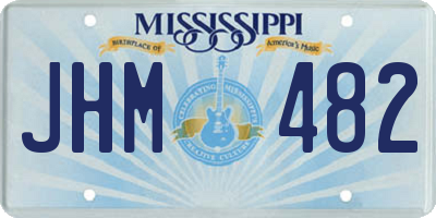 MS license plate JHM482