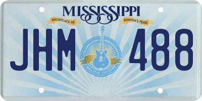 MS license plate JHM488