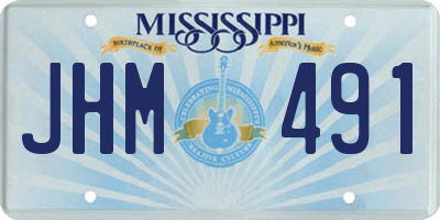 MS license plate JHM491