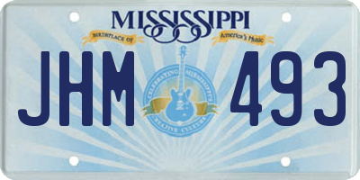 MS license plate JHM493