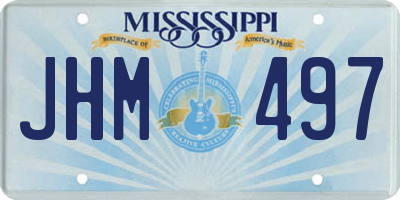 MS license plate JHM497