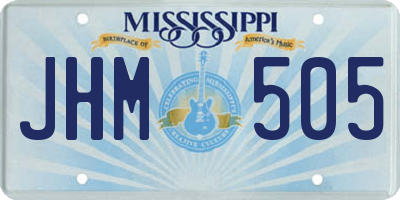 MS license plate JHM505