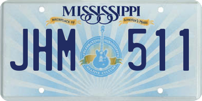MS license plate JHM511
