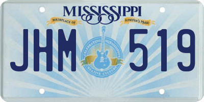 MS license plate JHM519