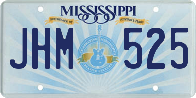 MS license plate JHM525