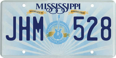 MS license plate JHM528