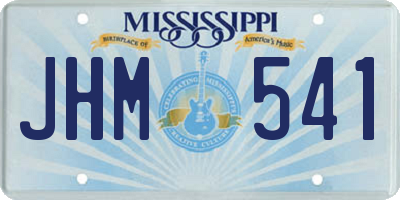 MS license plate JHM541