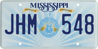 MS license plate JHM548