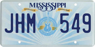 MS license plate JHM549