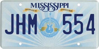 MS license plate JHM554