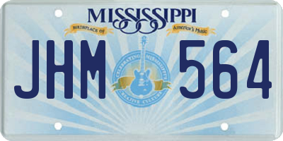 MS license plate JHM564