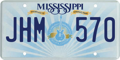 MS license plate JHM570
