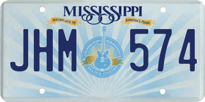 MS license plate JHM574