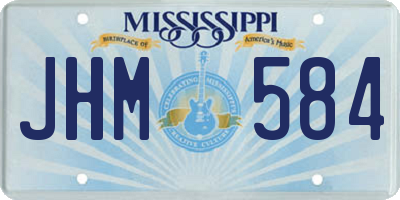 MS license plate JHM584