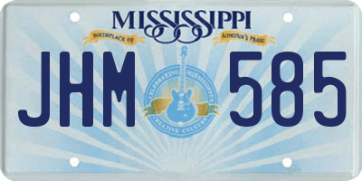 MS license plate JHM585