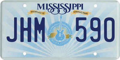 MS license plate JHM590