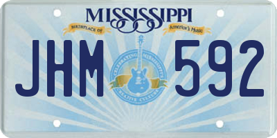 MS license plate JHM592