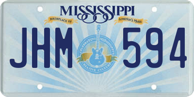 MS license plate JHM594