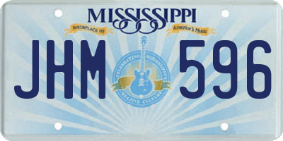 MS license plate JHM596