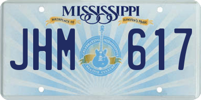 MS license plate JHM617