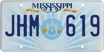 MS license plate JHM619