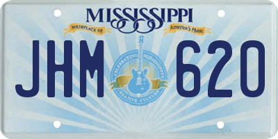 MS license plate JHM620