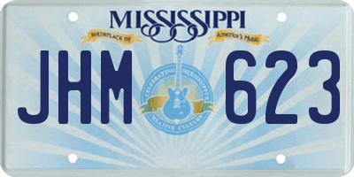 MS license plate JHM623