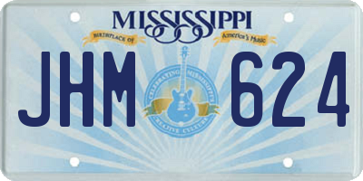 MS license plate JHM624