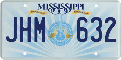 MS license plate JHM632