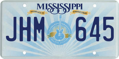 MS license plate JHM645