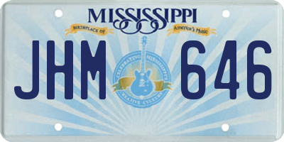 MS license plate JHM646