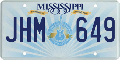 MS license plate JHM649