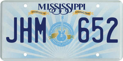 MS license plate JHM652