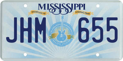 MS license plate JHM655