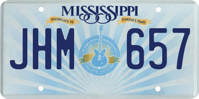 MS license plate JHM657