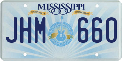 MS license plate JHM660