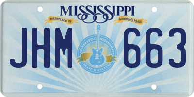 MS license plate JHM663