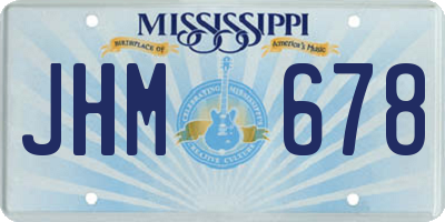 MS license plate JHM678