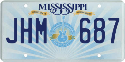 MS license plate JHM687