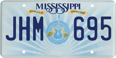 MS license plate JHM695