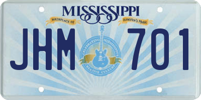 MS license plate JHM701