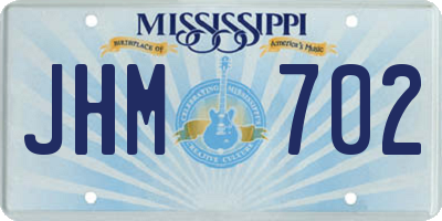 MS license plate JHM702