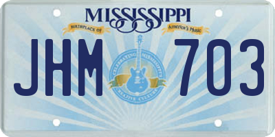 MS license plate JHM703
