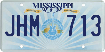 MS license plate JHM713