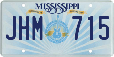 MS license plate JHM715