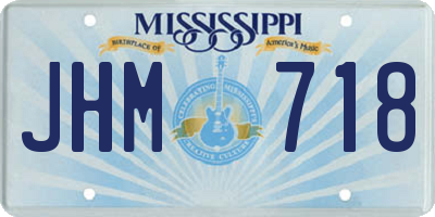 MS license plate JHM718