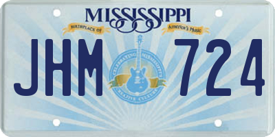 MS license plate JHM724